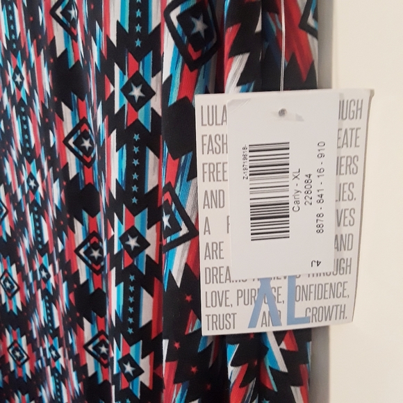 NWT Lularoe Carly Aztec Print Dress XL - Picture 3 of 7